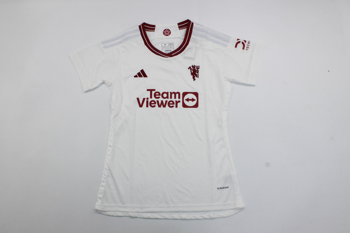 AAA Quality Manchester Utd Woman 23/24 Third White Jersey